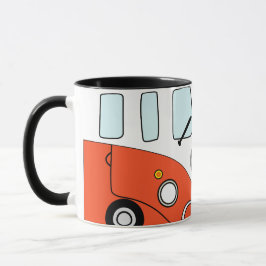 Taza Kombi Roja Vintage – Estilo Hippie Clásico co Mok