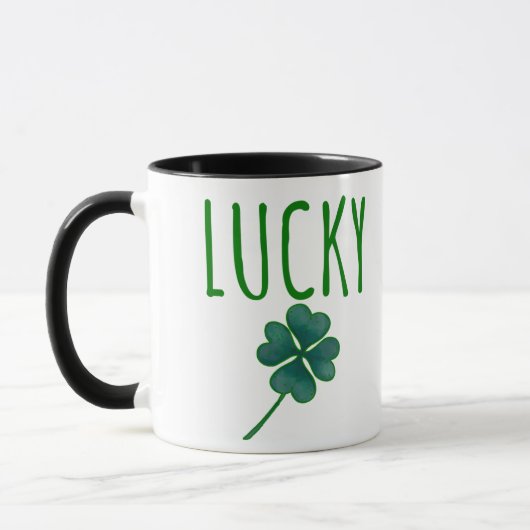 Taza Lucky Clover St Patricks Day  Mok (Links)
