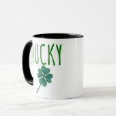 Taza Lucky Clover St Patricks Day  Mok (Voorkant links)