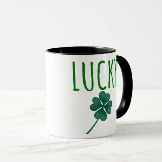 Taza Lucky Clover St Patricks Day  Mok (Voorkant rechts)