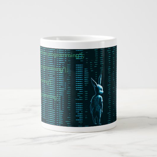 Taza matrix hacker computers  programmer 3 extra grote beker (Voorkant)