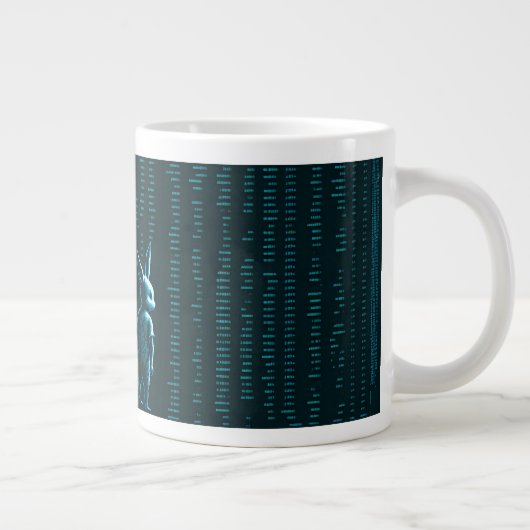 Taza matrix hacker computers  programmer 3 extra grote beker (Rechts)