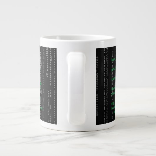 Taza matrix hacker phyton programmer 1 extra grote beker (Achterkant)