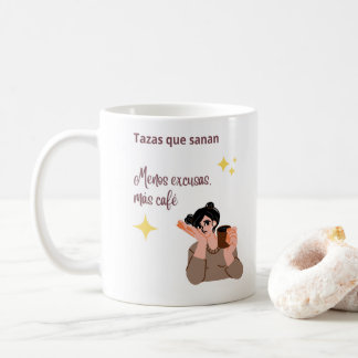 Taza Menos excusas Mas café – Taza Motivación Koffiemok