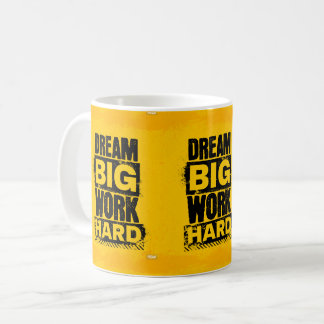 Taza motivacional "DREAM BIG, WORK HARD" Koffiemok