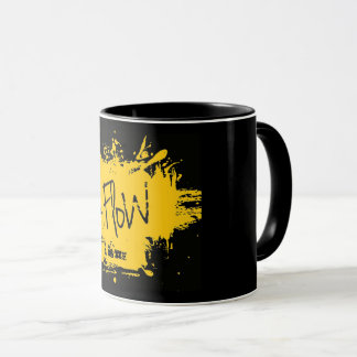Taza Negra con logo de +Flow Mok