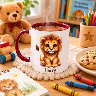 Taza para niños personalizada con diseño de animal mok