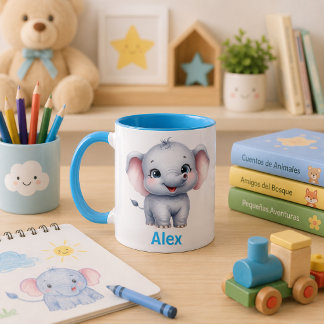 Taza para niños personalizada con diseño de animal mok