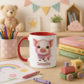 Taza para niños personalizada con diseño de animal mok