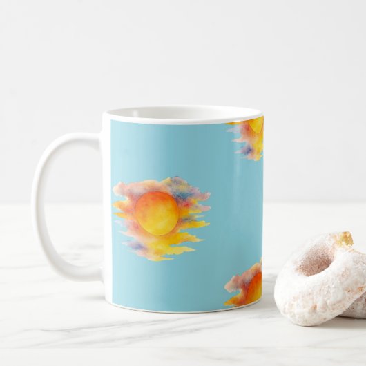 Taza playera Sol con colores Koffiemok (Met donut)