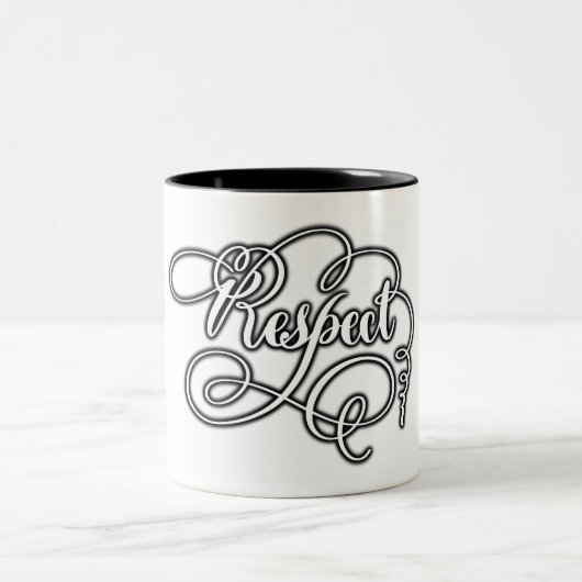 Taza respect tweekleurige koffiemok (Center)