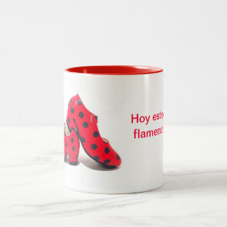 Taza zapatos flamenca tweekleurige koffiemok