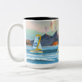 Tazza herdenking scudetto Napoli 2023 Tweekleurige Koffiemok (Links)