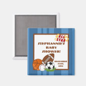 {TBA} 2 "x2" All Star Blue Party Favor Magnet Magneet (Voorkant / Achterkant)