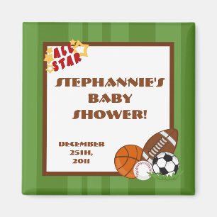 {TBA} 2 "x2" All Star Green Party Favoriet Magneet