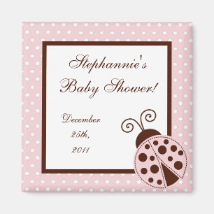 {TBA} 2 "x2" Roze Lieveheersbeestje Party Favor Ma Magneet