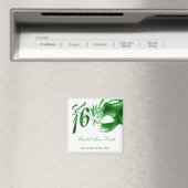 {TBA} 2"x2" Sweet 16 Green Party Favor Magnet (In Situ (Lave-vaisselle))