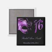 {TBA} 2"x2" Sweet 16 Purple Lilac Favor Magnet (Recto/Verso)