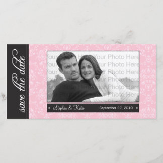 {TBA} 8x4" Barok Roze Save the Date Aankondiging