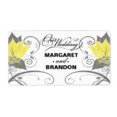 :: TBA : Abraxas Abstrait jaune Vin Étiquette (Devant)