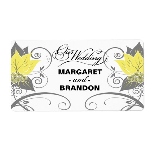 :: TBA : Abraxas Abstrait jaune Vin Étiquette (Devant)