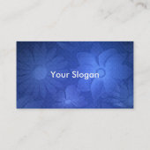 -TBA - Blue Floral Deco Visitekaartje (Achterkant)