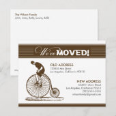 {TBA} BRIEFKAART: We zijn verhuisd! Antiek fiets Aankondigingskaart (Voorkant / Achterkant)