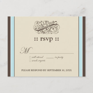 {TBA} Eenvoudig Elegant 4.25x5.5"Reactiekaart RSVP Kaartje