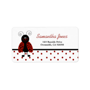 {Tba} Étiquette noir de dot address de LoveBug