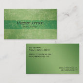 {TBA} Grunge Floral Green Trendy Carte de visite (Devant / Derrière)