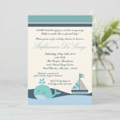 {Tba} invitation nautique de baby shower du bateau (Debout devant)
