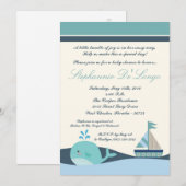 {Tba} invitation nautique de baby shower du bateau (Devant / Derrière)