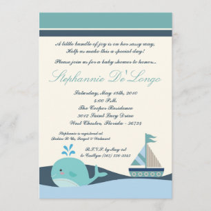 {Tba} invitation nautique de baby shower du bateau