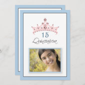 {Tba} Invitation ornée de bijoux rose de (Devant / Derrière)