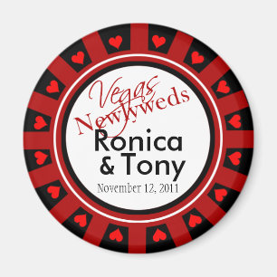 ::TBA: Las Vegas Passen getrouwd Casino Chip Favor Magneet