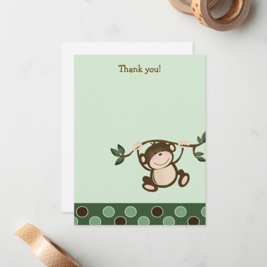 {TBA} MONKEY PLAY Monkeys Flat Dank u Notitiekaartje (Voorkant / Achterkant in situ)