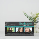 {TBA} Mystic Goth Graduation Faire-part (aqua) (Debout devant)