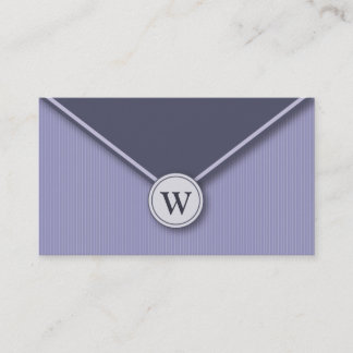 {TBA} Periwinkle Monogram Envelope Visitekaartjes