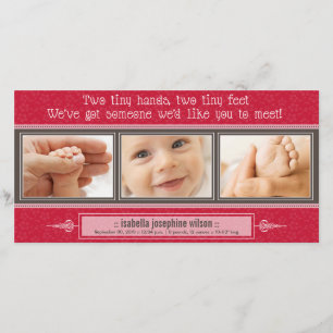 {TBA} Tiny Hands, Tiny Feet Geboorteaankondiging Aankondiging