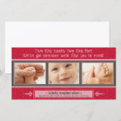 {TBA} Tiny Hands, Tiny Feet Geboorteaankondiging Aankondiging (Voorkant / Achterkant)