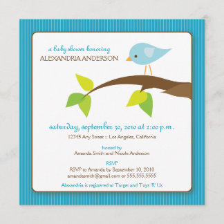 {TBA} Tweet Tweet Tweet Baby shower Invitation (aq Kaart