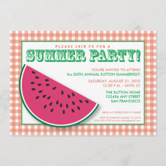 {TBA} Watermelon Summer Cookout/BBQ Uitnodiging