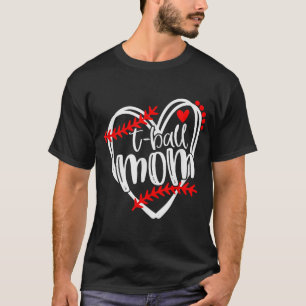 Tball MOM T bal Meisjes T - bal Hart T-shirt