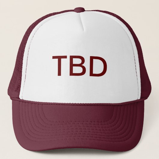 TBD Trucker Hat Pet (Voorkant)