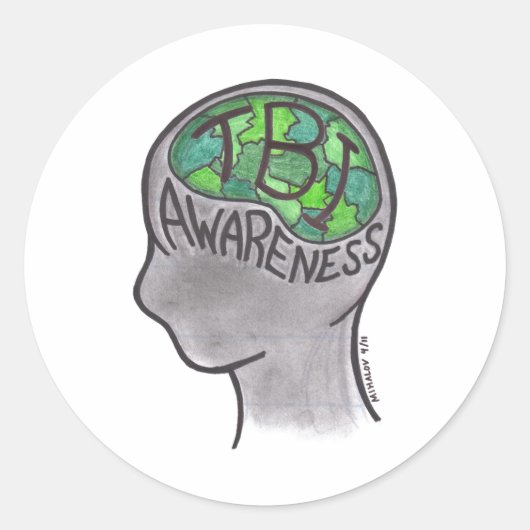 TBI Bewustheid Ronde Sticker (Voorkant)