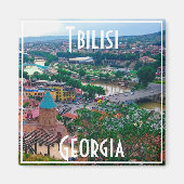 Tbilisi Georgia City Uitzicht Cityscape Architectu Magneet (Voorkant)