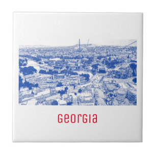Tbilisi Georgia Cityscape Architecture Sketch Tegeltje