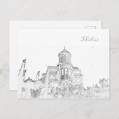 Tbilisi Georgia Cityscape Sameba Architecture Briefkaart (Voorkant / Achterkant)