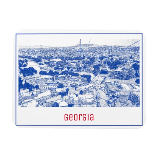 Tbilisi Georgia Cityscape Street Architecture Magneet (Horizontaal)