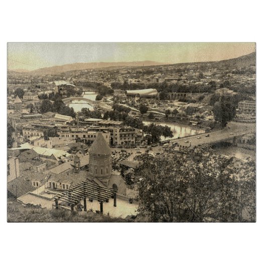 Tbilisi Georgia Cityscape Street Architecture Snijplank (Voorkant)